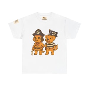 Playful Pirate Dogs Tee - Unisex Cotton T-Shirt for Dog Lovers, Fun Gift, Pet Birthday, Everyday Wear, Summer Style