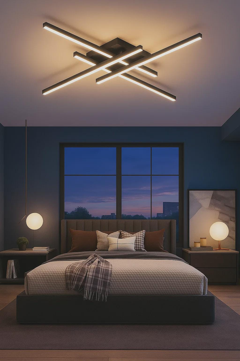 Modern LED Linear Ceiling Light | Minimalist Design - Etsy