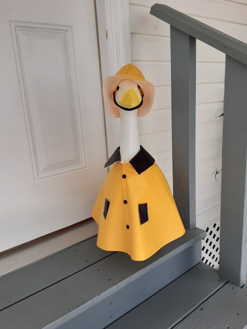 Goose Clothing Yellow Vinyl Raincoat Plastic or Concrete Etsy