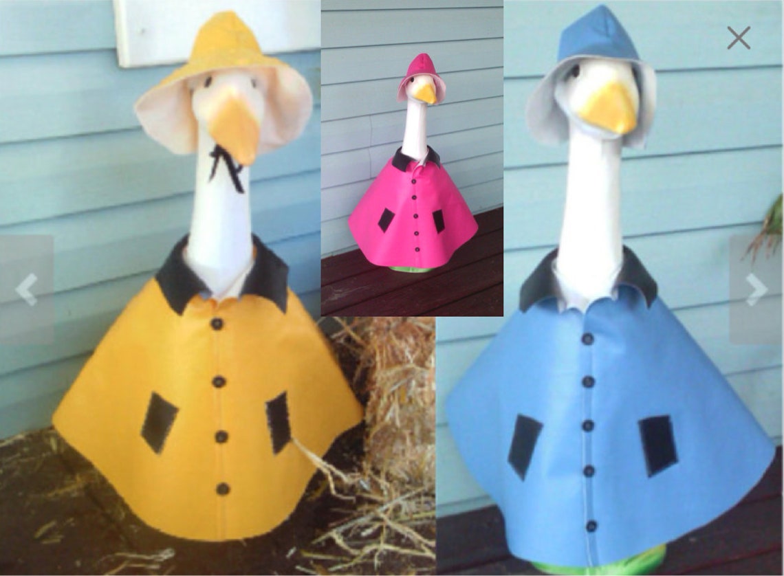 Goose Clothing Goose Raincoat Color Choice Yellow Sky Blue Etsy
