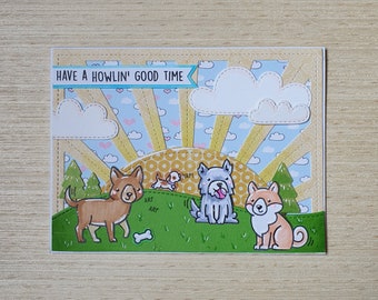 Howlin' Good Dog Greetings Card