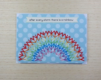 Stitched Rainbow Card