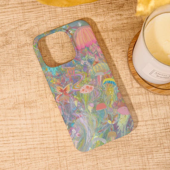 Cute Jellyfish All New iPhone Hard Case for iPhone 17 16 16e 15 14 13 12 11 Pro Max,iPhone X Xs XR SE Plus Mini Cover,Handmade Case,Gifts