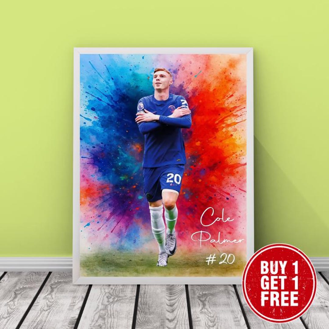 Cole Palmer Color-splash Football Art • Digital Poster • Chelsea Soccer ...