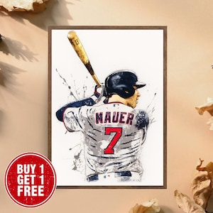 Joe Mauer Baseball Art Print: MLB Motivational Poster (Digital Download)