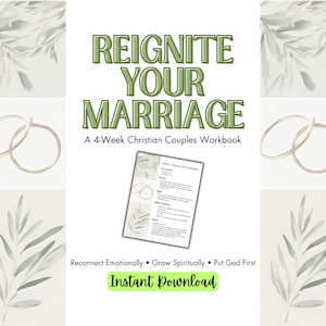 Christian Marriage Workbook PDF | 4-Week Couples Devotional to Reconnect, Pray & Grow Spiritually | Printable Relationship Guide
