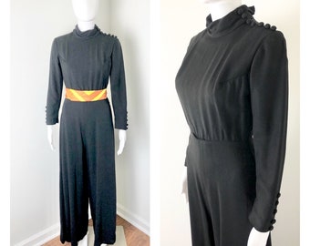 1960s Franklin Simon Cheongsam Palazzo Jumpsuit