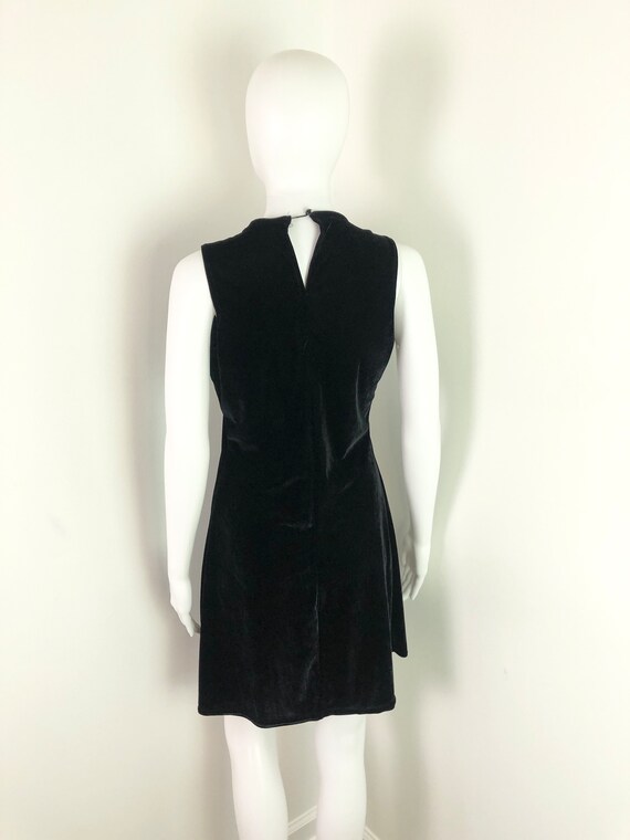 Vintage 1990s Black Velvet Mini Dress by The Limi… - image 6