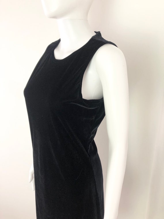 Vintage 1990s Black Velvet Mini Dress by The Limi… - image 5