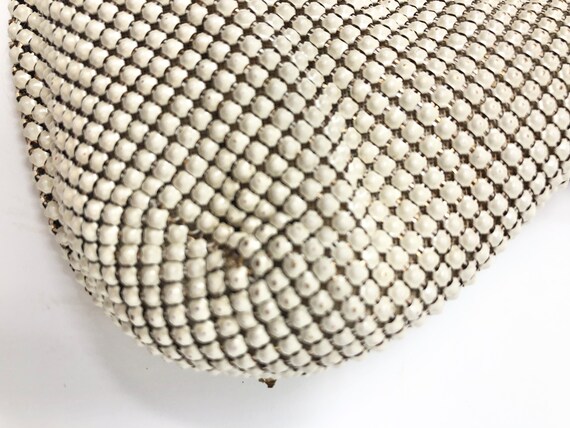 Vintage 1960s Whiting & Davis Cream Mesh Art Deco… - image 10