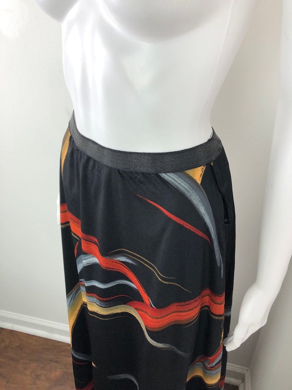 Vintage 1970s Paint Brush Stroke Tunic and Black … - image 6