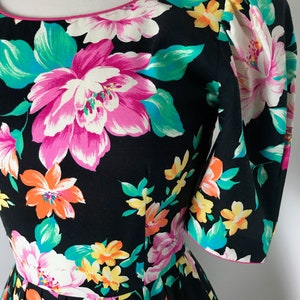 Perfect 80s Lanz Originals Does 1950s Floral Party Dress image 5