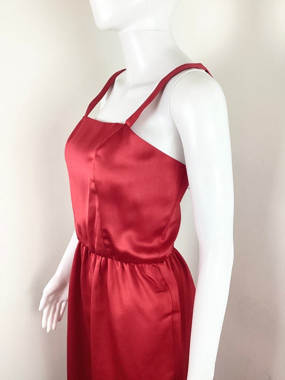Vintage Classic Minimalist 1970s Candy Apple Red … - image 5