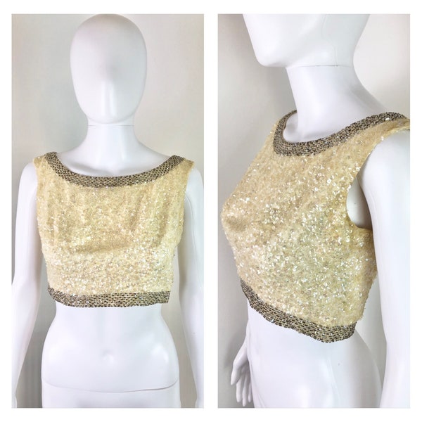 Sequin Cropped Balloon Top (2 Color Ways)