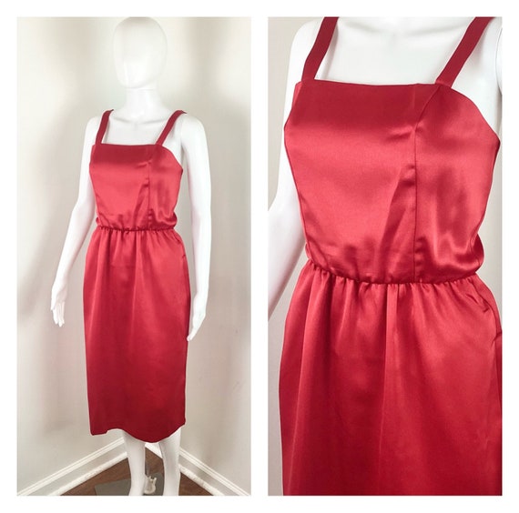 Vintage Classic Minimalist 1970s Candy Apple Red … - image 1
