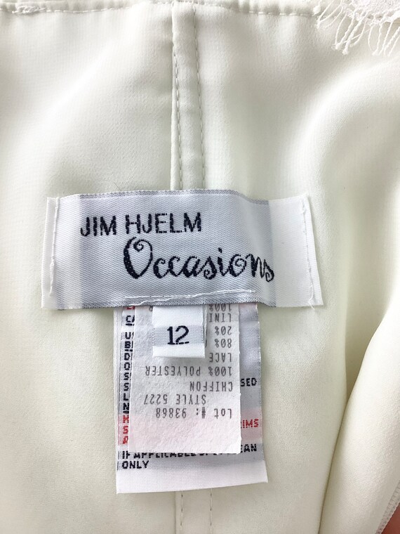 Vintage 1990s White Lace and Blush Pink Chiffon Strap… Gem