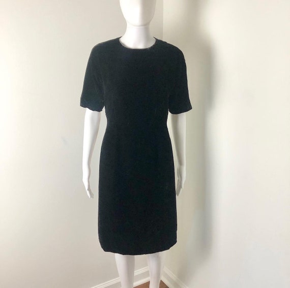 Small 1960s Black Velvet Two Piece Ensemble