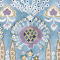 Thibaut Mendoza Suzani Fabric F916244 French Blue & Lavender SAMPLE