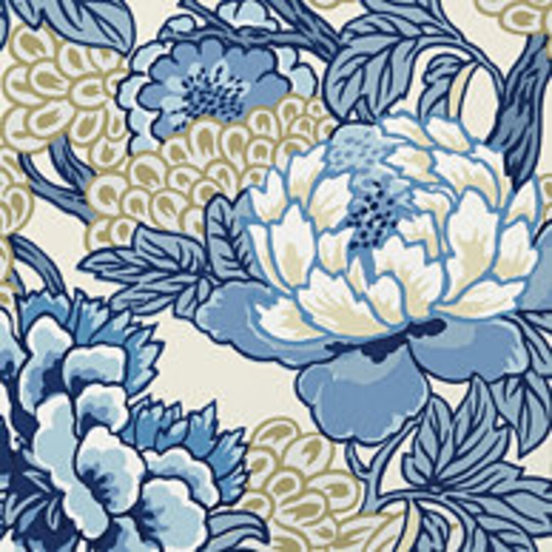 Thibaut Honshu Wallpaper Samples T75487 BLUE & BEIGE Etsy