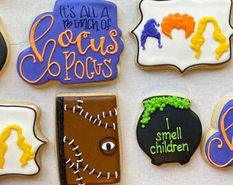 1 dozen Hocus Pocus Disney  Inspired Cookies. favors, Minnie , Mickey, Party Favors, children party favor cookies, kids party