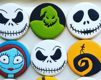 1 dozen Nightmare More  Disney  Inspired Cookies. favors, Minnie , Mickey, Party Favors, children party favor cookies, kids party