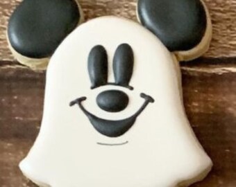 1 dozen Storybook Boo Cookies, Mickey Inspired Halloween Cookies. Minnie Party Favors, children party favor cookies, kids party