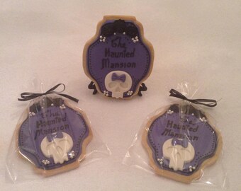 Haunted Mansion Cookies, Disney Inspired  Sugar Cookies, Cookies, Decorated Sugar Cookies, Birthdays, Baby Shower, Party Favors, Dozen,