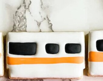 1 dozen Monorail Cookies Disney  Inspired Cookies. favors, Minnie , Mickey, Party Favors, children party favor cookies, kids party