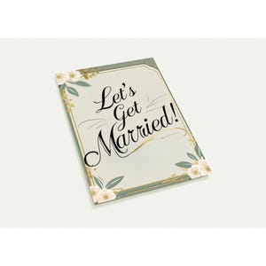Let's Get Married! Elegant Wedding Invitation Cards | Floral Design Pack of 10