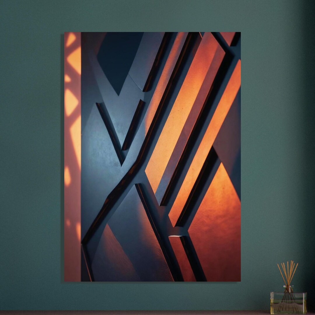 Modern Geometric Wall Art Print/poster With Sculptural Shadow Play - Etsy
