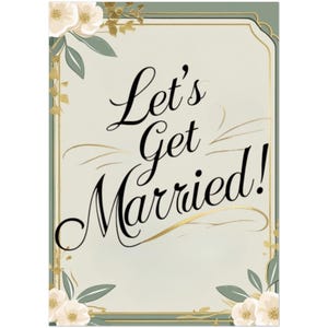 Marions-nous ! Cartes d'invitation de mariage élégantes | Lot de 10 motifs floraux