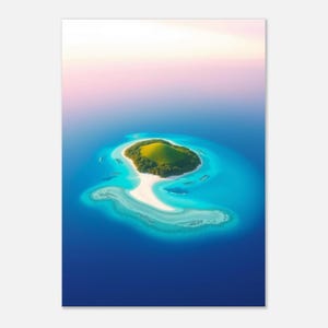 Ruhige einsame Insel Druck