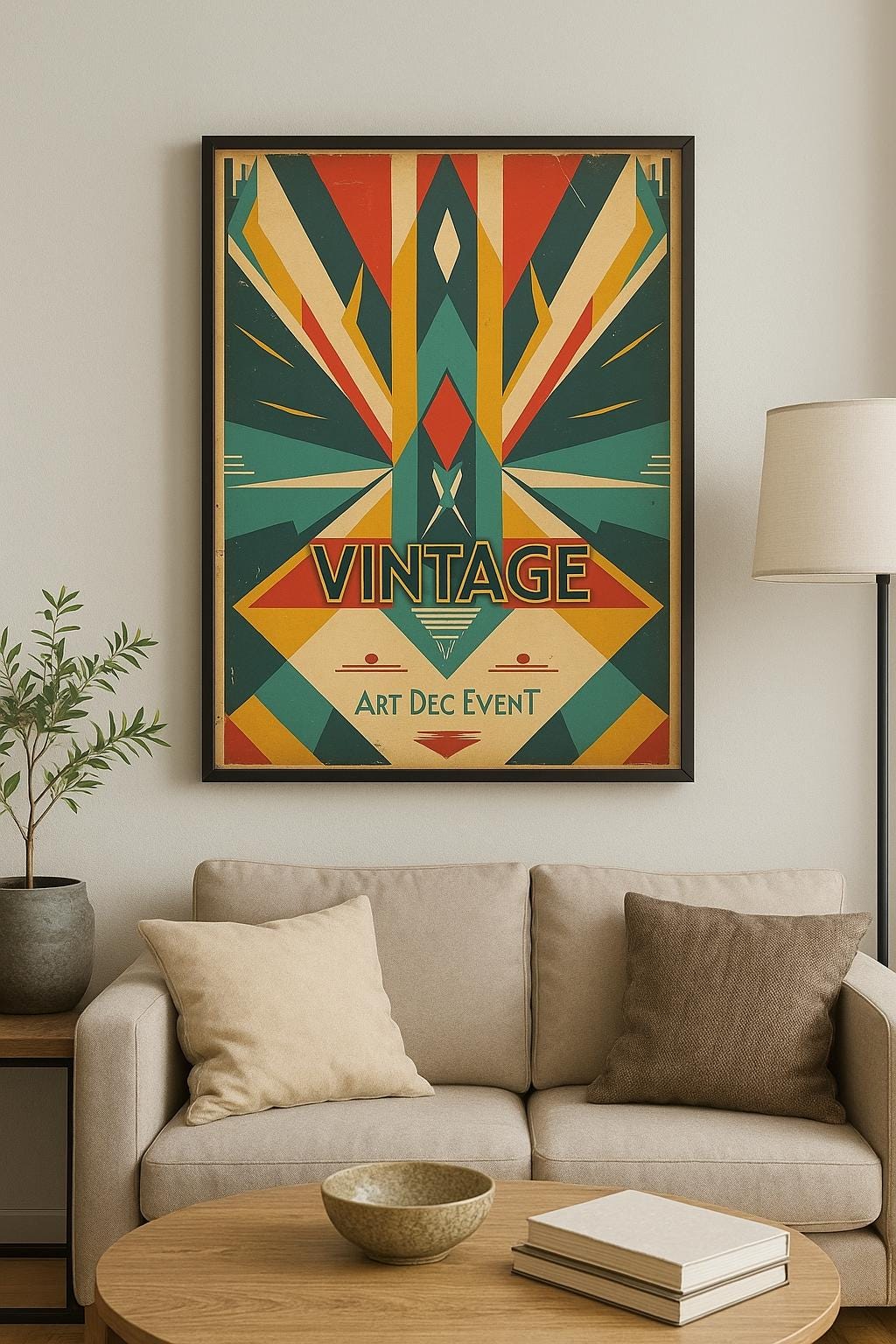 Vintage 1950s Art Deco Wall Art Bundle | Retro Mid-century Modern
