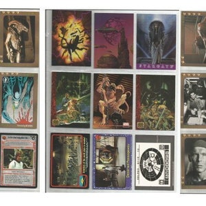 27 science fiction trading cards