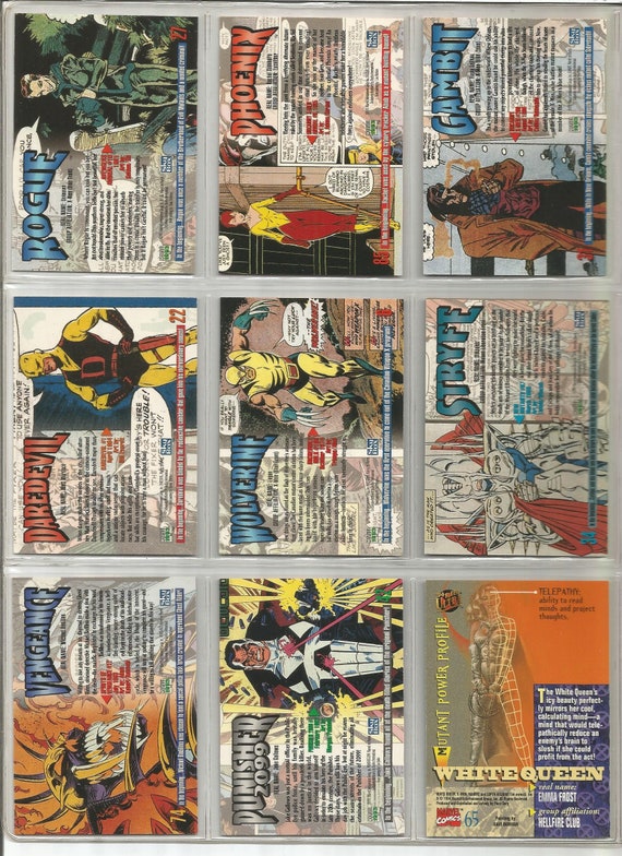 1993 Marvel Masterpieces Trading Cards 9 Count - Etsy
