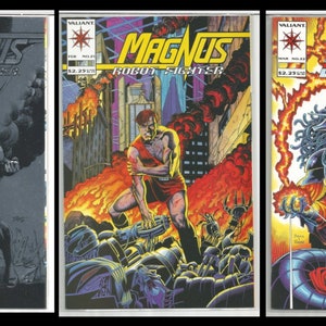 3 valiant comics magnus robot fighter 25 21 22
