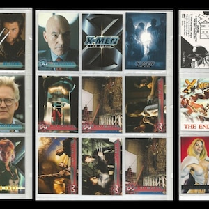 27 assorted trading cards of the x men