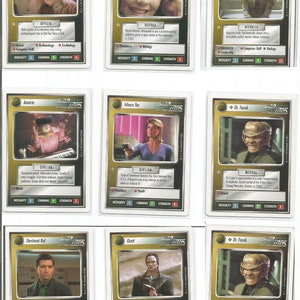 36 star trek tng trading cards assorted characters