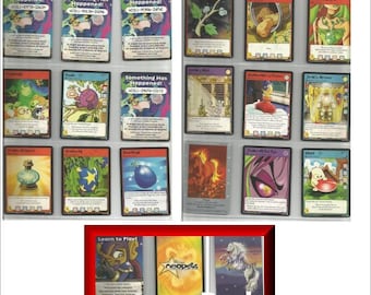 17 neopets and 1 bella sara trading card game  used