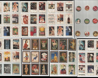 4 Packs of Coca Cola Series 1 Vintage Trading Cards. 8 Cards + 1