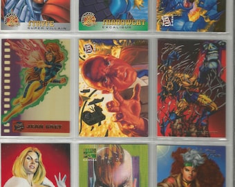 Marvel X-men Series 1 Complete Base Set of 100 Vintage Cards in