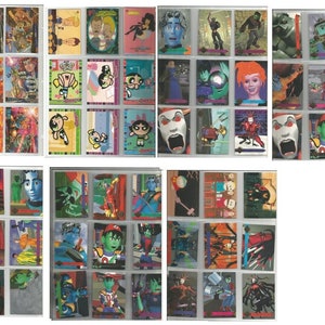 63 cartes à collectionner de dessins animés rétro assorties