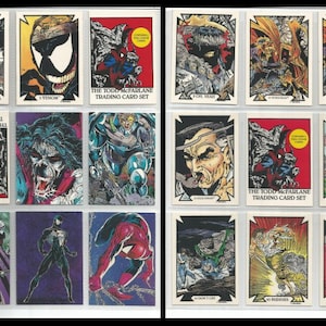1989 and 1992 mcfarlane spiderman trading cards used