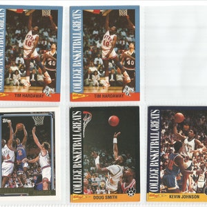5 Cartes de basket-ball 1992