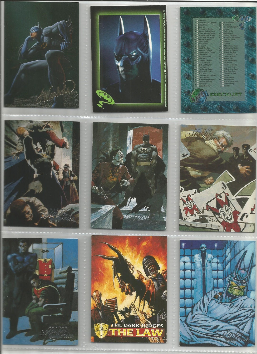 8 Batman Assorted Trading Cards and the Dark Judges Trading Card Etsy