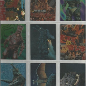 1996 Japanese Import Godzilla Trading Cards 9 Total - Etsy