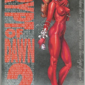 May include: Illustration of a woman in a red latex bodysuit, high heels, and gloves. She has red hair and is holding a small bottle. The cover art includes text: "Crypt of Dawn Volume Two" and "SIRIUS v.2. $2.95".
