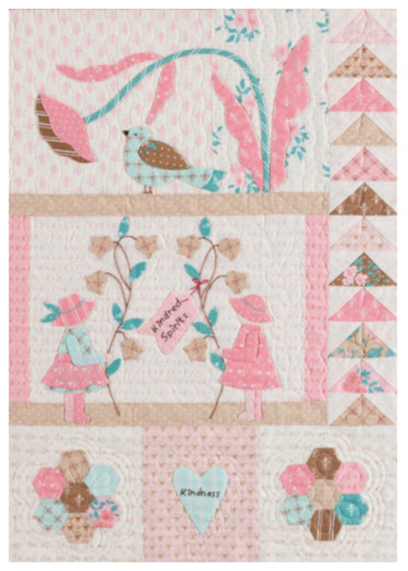 Kit2890 MERCI LA VIE Quilt Kit with Moda Kindred Spirits Fabric by Bunny Hill Designs