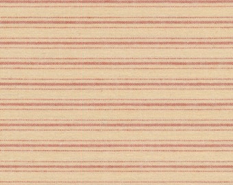 Buggy Barn Yarn Dye Basics by Henry Glass  - Cream with Red Stripes (8103Y-44) - 1 Yard