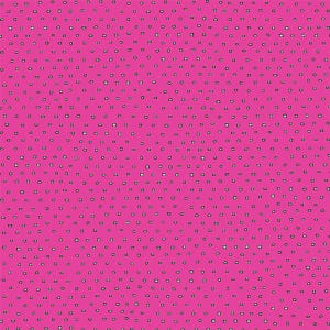 May include: A vibrant pink background is covered with a repeating pattern of small, square shapes. Each square has a silver-colored center, creating a textured, dotted effect across the surface. The design is simple yet visually engaging.
